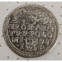 Польша 3 гроша (трояк) 1598 IF, Сигизмунд III Ваза (1587-1632)
