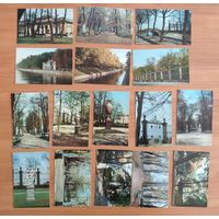 Ленинград Летний сад Набор из 16 открыток полный комплект Аврора 1971