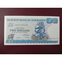 Зимбабве 2 доллара 1983 UNC
