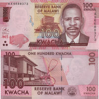 Малави 100 Квача 2016 UNC П2-24