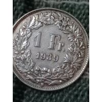 Швейцария 1 франк 1939