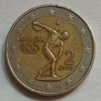 Греция 2 евро 2004 г. Олимпиада. Афины