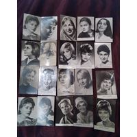 Актрисы советского кино. Мини открытки.