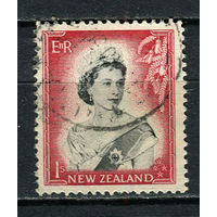 Новая Зеландия - 1953/1954 - Королева Елизавета II 1Sh - [Mi.341] - 1 марка. Гашеная.  (LOT EX48)-T10P32