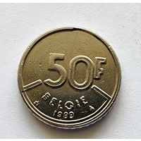 Бельгия 50 франков, 1989 Надпись на голландском - 'BELGIE'