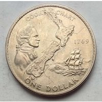 Новая Зеландия 1 доллар 1969 г. 200 лет путешествию Капитана Кука