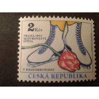 Чехия 1993 коньки, цветы