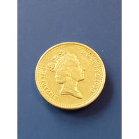 1 фунт Великобритания 1990 год