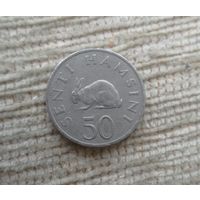 Werty71 Танзания 50 центов сенти 1966 Заяц