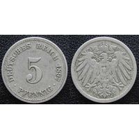 YS: Германия, Рейх, 5 пфеннигов 1897A, KM# 11 (1)