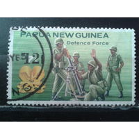 Папуа Новая Гвинея, 1985. Минометчики, надпечатка