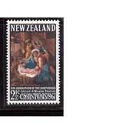 Новая Зеландия-1967, (Мих.477) **, Рождество, Живопись,