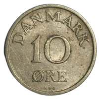 Дания 10 эре, 1955