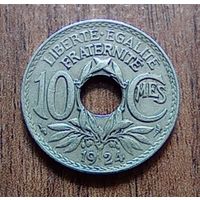 Франция 10 сантимов 1924