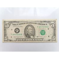 5 долларов США 1988 года, Атланта f6 (светлая печать)