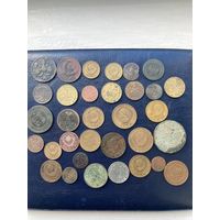 Сборный лот монет мира (33шт.) с 1 РУБЛЯ