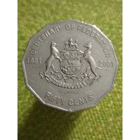 Австралия 50 центов, 2001 г ( Тасмания )