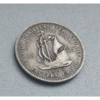 Восточные Карибы 25 центов, 1955  8-11-34