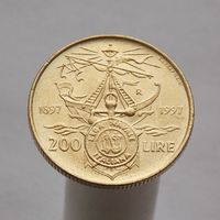 Италия 200 лир 1997 100 лет Итальянской морской лиги