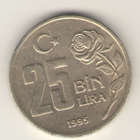 25 000 лир 1995 г.