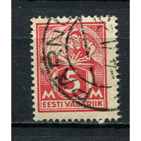Эстония - 1922/1924 - Стандарты. Профессии 5М - [Mi.37A] - 1 марка. Гашеная.  (Лот 128CC)