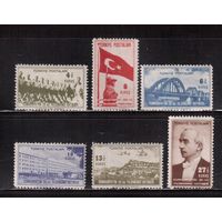 Турция-1943 (Мих.1161-1166) , ** ,  Спорт , Футбол, Флаг, Ататюрк