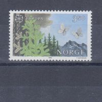 [1327] Норвегия 1986. Фауна.Бабочки.Европа.EUROPA. MNH