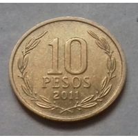 10 песо, Чили 2011, 2015 г.