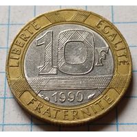 Франция 10 франков, 1990    ( 4-7-4 )