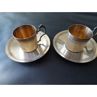 Серебрянная кофейная пара