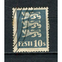 Эстония - 1928/1929 - Герб 10S - [Mi.79b] - 1 марка. Гашеная.  (Лот 65Ei)-T5P20