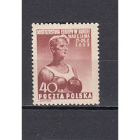 Спорт. Боксер. Польша. 1953. 1 марка. Michel N 802 (1,2 е)