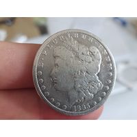 Монета доллар США 1885 года