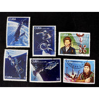 Куба 1976 г. 15-летие Первого Пилотируемого Космического Полета, полная серия из 6 марок #0187-K1P17