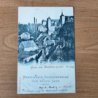 Открытка Город в Германии 1899 г.