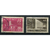 Финляндия - 1945 - Крепость Олавинлинна и почта - [Mi. 317-318] - полная серия - 2 марки. Гашеные.  (Лот 113AC)