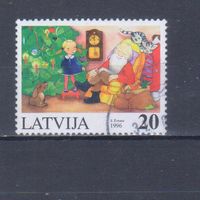 [1972] Латвия 1996. Рождество.Новый Год. Гашеная марка.
