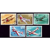 5 марок 1986 год Самолёты