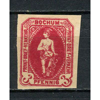 Германия - Бохум - Местные марки - 1887 - Меркурий 3Pf - [Mi.29B] - 1 марка. MLH.  (Лот 93CW)