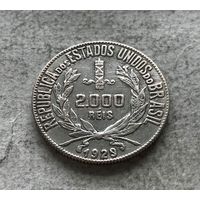 Бразилия 2000 реалов 1929 - серебро