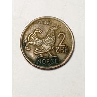 Норвегия 2 эре 1963  года .