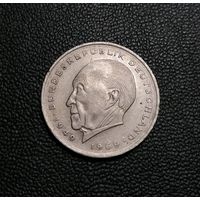 2 марки 1969 Конрад Аденауэр 20 лет Федеративной Республике "J" - Гамбург