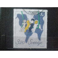 Швеция 1985 Межд. год молодежи, марка из блока