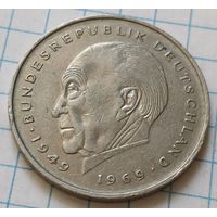 Германия 2 марки, 1969 Конрад Аденауэр   ( 1-1-1 )