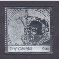 2005 Гамбия 5563 серебро Папа Иоанн Павел II с крестом 6,00 евро