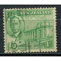 Новая Зеландия - 1946 - Король Георг VI и здание Парламента 1Р - [Mi.283] - 1 марка. Гашеная.  (LOT EV37)-T10P20