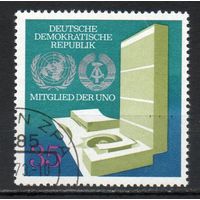 Принятие ГДР в члены Организации Объединенных Наций ГДР 1973 год серия из 1 марки