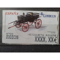 Испания 2003 Автоматная марка** Фаэтон-эсклюзив, самоклейка ХХХХ,ХХ евро