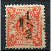 Германия - Вупперталь (B) - Местные марки - 1887 - Надпечатка 1 1/2 на 2Pf - [Mi.8] - 1 марка. MNH.  (Лот 141AR)