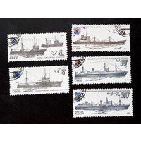 СССР 1983 г. Рыболовные суда. Корабли, полная серия из 5 марок #0023-Т1P5